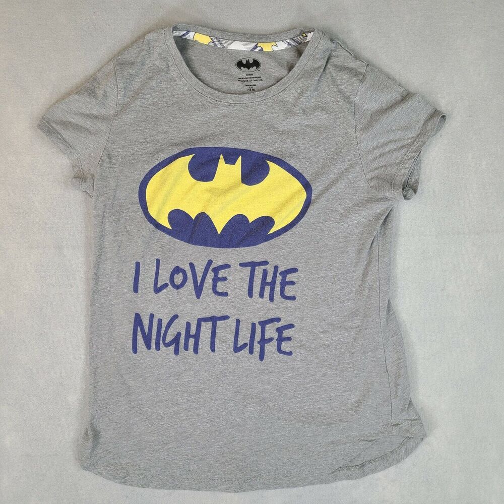 Batman Women's T-Shirt Large "I Love The Night Life" DC Comics
